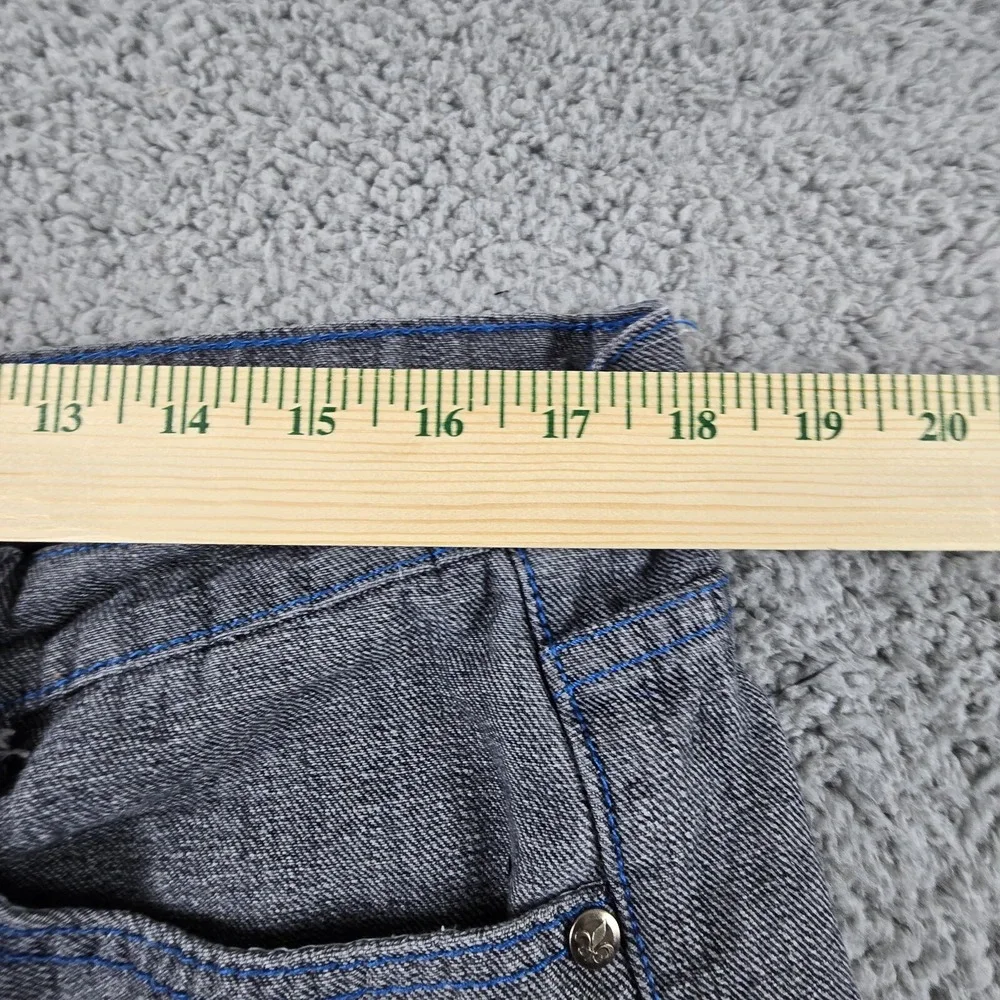 Old Skool‎ Denim Jeans Black Medium Wash Mens 36X30 Hip Hop Baggy